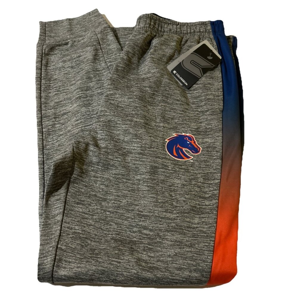 NEW Boise State BSU Broncos Colosseum Gray Pockets Jogger Sweatpants Men's L